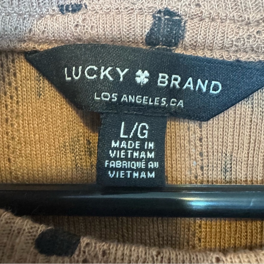 Lucky Brand Cheetah Print Blouse Size Large - Picture 2 of 6